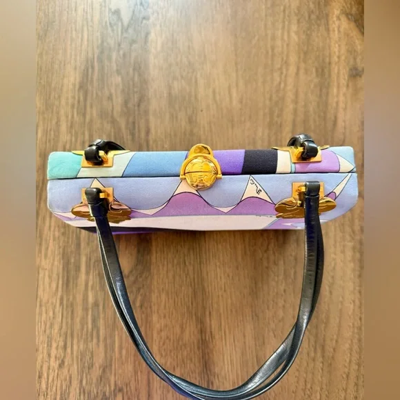Vintage Emilio Pucci Top Handle Bag – Iconic Geometric Print - Picture 6 of 8